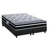 Cama Box Queen Colchao Anatomico Probel D33 Ep Advanced Tech1500 Plus Base Crc Suede Gray 158x198