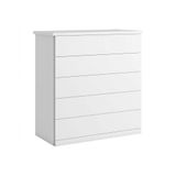 Comoda De Quarto Capri C 5 Gavetas Branco Bianchi