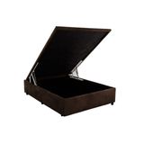 Cama Box Bau Casal Universal Suede Brown 138x188x35 Costa Rica