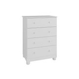 Comoda De Quarto Junior C 4 Gavetas Branco Peroba