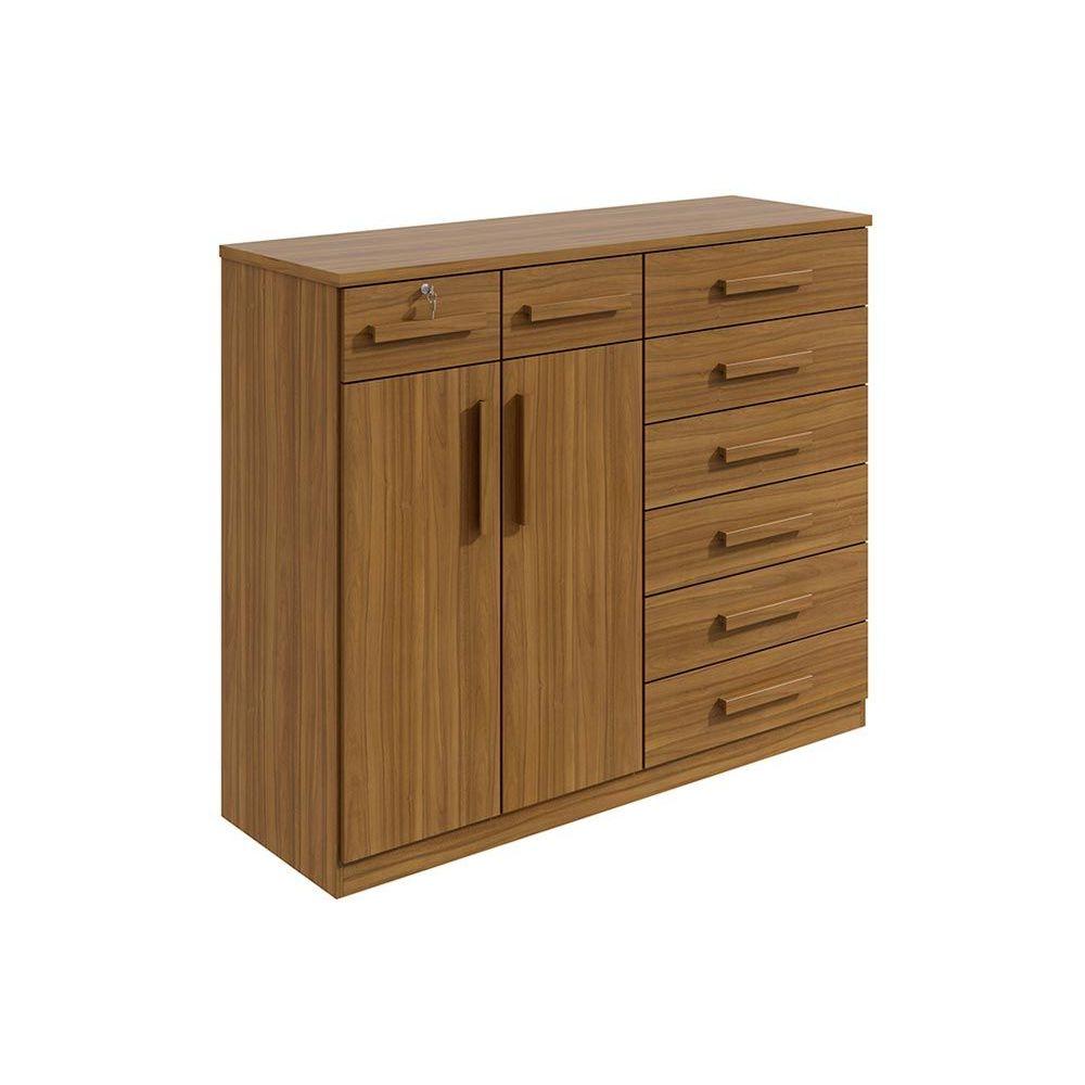 Comoda De Quarto Toronto New 2 Portas 8 Gavavetas Rovere Lopas