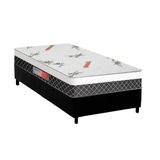 Cama Box Solteiro Colchao Anatomico Plumatex D28 Ep Falcon Ultra Firme Base Crc Suede Black 88x188