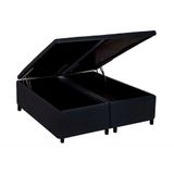 Cama Box Bau Queen Universal Courano Black 158x198x35 Costa Rica