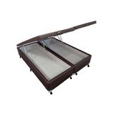 Cama Box Bau King Courano Brown New 193x203x35 Castor