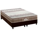 Cama Box Queen Colchao Anatomico Probel D33 Ep Guarda Costas Prointense Plus Base Crc Suede Brown 158x198