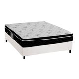 Cama Box Casal Colchao Molas Bonnel Ortobom Nanolastic Physical Spring Base Crc Courano Branco 138x188