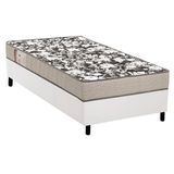 Cama Box Solteiro Colchao Espuma Ortobom Physical Ultra Resistente Base Crc Courano White 88x188