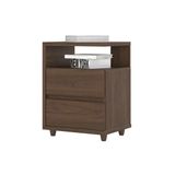 Mesa Cabeceira Campeche C 2 Gavetas Castanho Henn