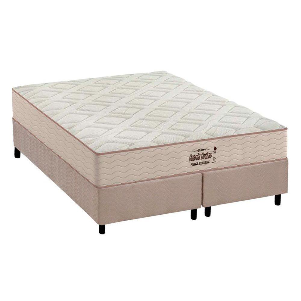 Cama Box Queen Colchao Anatomico Probel Ag65 Force Extreme Base Crc Suede Clean 158x198