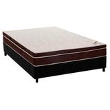 Cama Box Casal Colchao Ortopedico Ortobom Exclusive Ortopillow Base Crc Suede Black 138x188