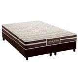 Cama Box Queen Colchao Ortopedico Probel Guarda Costas Extra Firme Base Crc Suede Brown 158x198