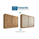 Guarda Roupa 2 Portas De Correr E 4 Gavetas Verona Plus Amendoa Off White Europa