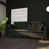 Sofá-Cama Casal 3 Lugares Mônica Suede Grafite