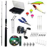 Kit Pesca Completo Carretilha 11 Rol + Vara 17lbs + Linha 71 Acessórios Até 8kg