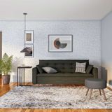 Sofá-Cama Casal 3 Lugares Márcia Suede Grafite
