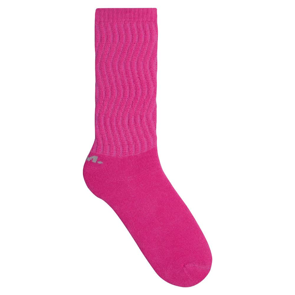 Meia Esportiva Cano Longo Mash Feminina Algodão Rosa Pink Único