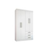 Guarda Roupa Solteiro 4 Portas E 3 Gavetas Havana Plus 4 3 Branco Santos Andira