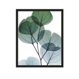 Quadro Decorativo Folhagem Verde I Branco