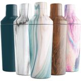 Simples Moderno 20oz Coquetel Martini Shaker Com Tampa Jigger - Tumbler De Aço Inoxidável De Boston Isolado A Vácuo - Bar Drink Mixer Gift Ocean Quar