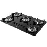 Fogão Cooktop V500x Preto 5 Bocas Bivolt - Fogatti Inox