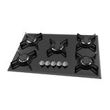 Cooktop 5 Bocas Philco a Gás Preto Cook Chef 5 Bivolt