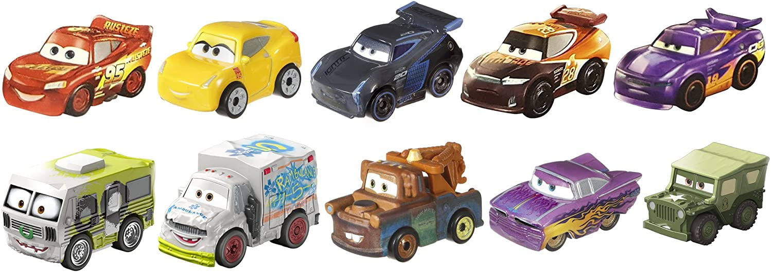 Disney Pixar Cars: Micro Racers Vehicle, 10 Pack [amazon Exclusive 