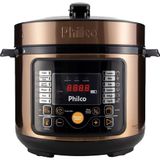 Panela de Pressão Elétrica Philco 5L Multifuncional Digital 15 Funções Gold 110V