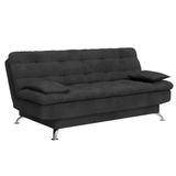 Sofá-Cama 3 Lugares Casal Majesty Suede Cinza