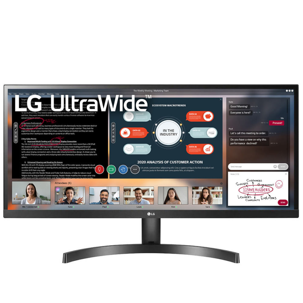 Monitor Led 29" Ultrawide 21:9 Lg Ips Full Hd 2560 X 1080, 75hz, Hdr10, Hdmi