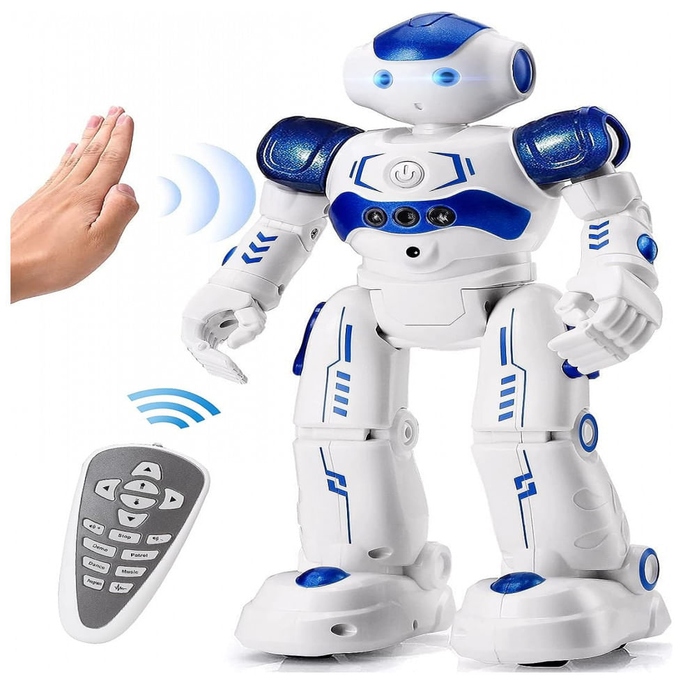 Brinquedo Robo Educativo Inteligente Eletronico E Recarregavel Para Criancas 3 Anos Ou Mais, Kingsdragon, Branco