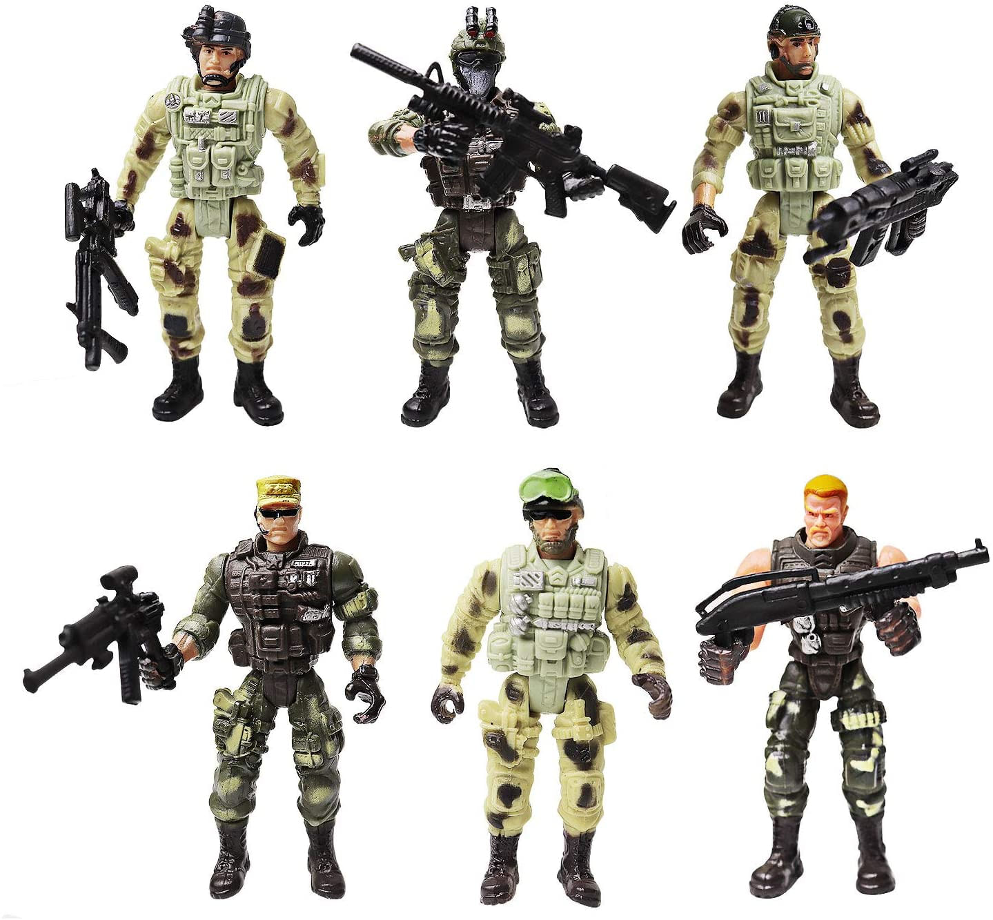 Homens Do Exército Ação Figuras Soldados Brinquedos Com Acessórios De Armas / Swat Equipe Figura Militar Playset Para Meninos Meninas Crianç