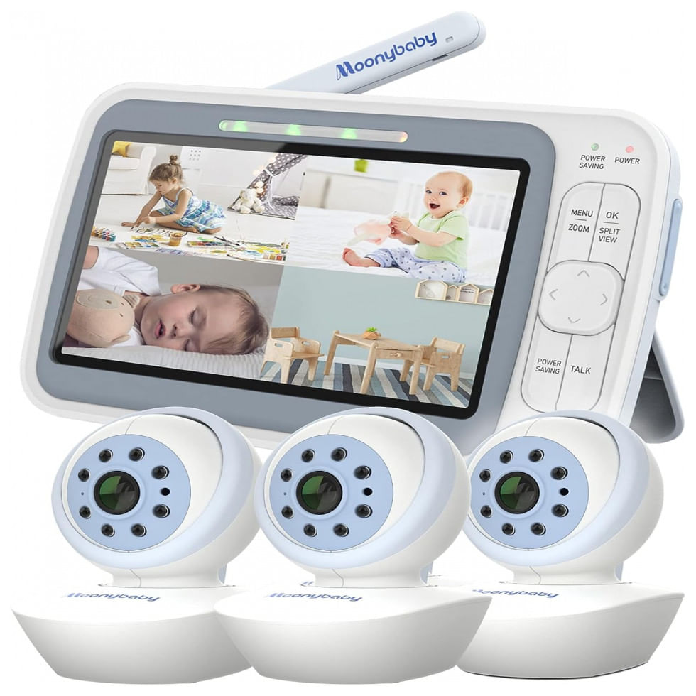 Baba Eletronica Moonybaby Com 3 Cameras 720p Hd E Bateria De Longa Direcao