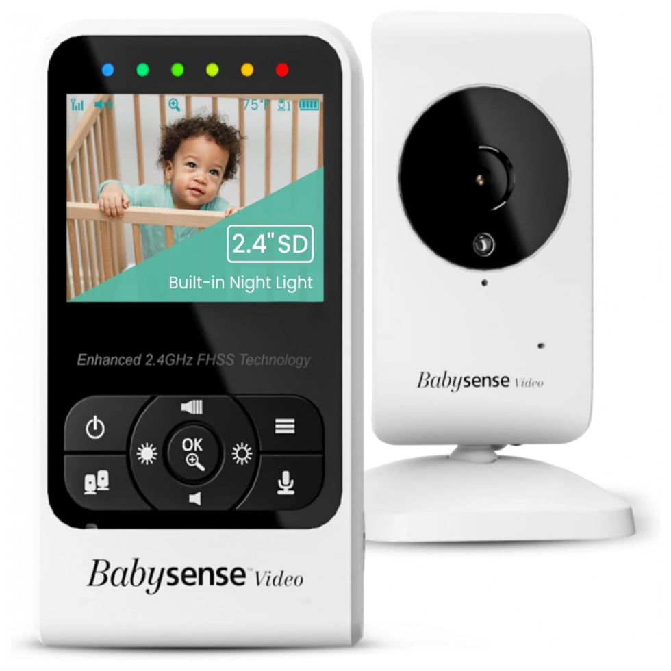 Baba Eletronica Babysense Com Camera, Monitor, Visao Noturna E Alcance De 300 Metros