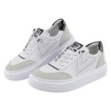 Tenis Casual Feminino Ajuste Cadarço Detalhe Costura Lateral Palmilha Gel Confortavel Leve