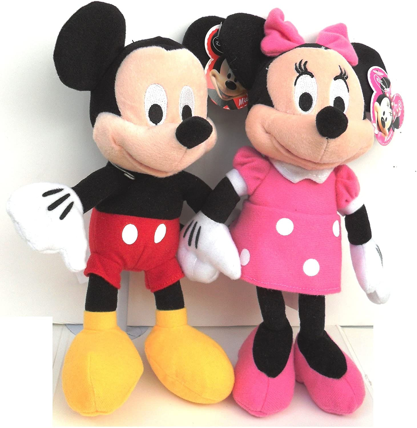 Disney Mickey E Minnie Mouse 10 Pelúcia Bean Bag Doll