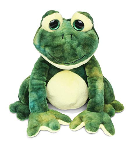 Dollibu Pelúcia Sapo Recheado Animal - Soft Huggable Squat Green Frog Adorável Playtime Frog Plush Toy Cute Rain Forest Life Cuddle Gift