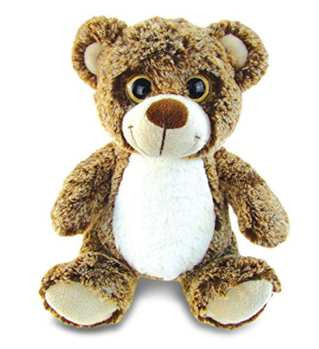 Dollibu Pelúcia Urso Marrom Animal Recheado - Pele Macia Huggable Urso Sentado Adorável Urso Marrom Pelúcia Brinquedo Bonito Wild Life Cud