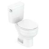 Kit Vaso Sanitário Com Caixa Acoplada Com Acionamento Lateral E Assento Soft Close Com Abertura Aces Branco