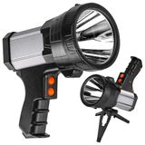 Lanterna Led Recarregavel Com Luz De Leitura, Usb 10.000 Lumens, Vanvale, Cinza