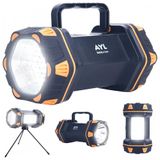 Lanterna Led Recarregavel 1450 Lumens Com 8 Modos De Luz E Impermeavel Ipx6, Ayl 8115, Preto