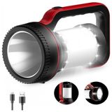 Lanterna Led Recarregavel 12000 Lumens A Prova D, Decovolt Bright Flashlight No.1403, Vermelho