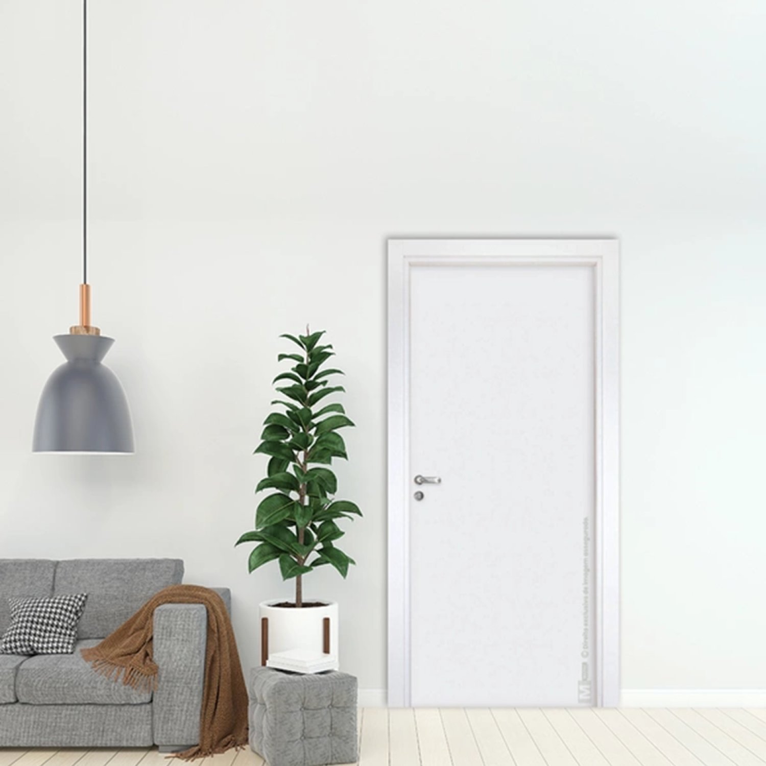 Folha De Porta 210x80cm Semi Solida Mapaf Branco