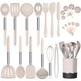 Conjunto De Utensílios De Cozinha De Silicone, Utensílio De Cozinha Sem Vara Fungun 24 Pcs Conjunto De Utensílios De Cozinha, Panela Resistente Ao Ca