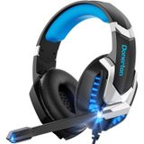 Fone De Ouvido De Jogos Donerton, Fones De Ouvido Over-ear Gaming Com Microfone De Cancelamento De Ruído, Som Surround De Graves Estéreo, Luz Led, Fo