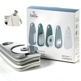 Porto Fino 5 Pc. Conjunto De Gadget De Cozinha – Ferramentas De Cozimento Economia De Espaço/acessórios De Alimentos – Queijo/ralador De Cho