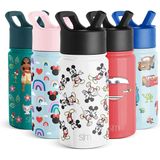 Simples Moderno 14oz Disney Summit Kids Garrafa Térmica Garrafa De Água Com Tampa De Palha - Lava-louças Segura Vácuo Isolado Copo De Viagem De Pared