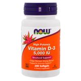 Vitamina D3 5000iu Alta Potencia Now 240 Softgels
