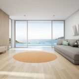 Tapete Sisal Natural Cb Redondo Liso 200cm Apaeb Mel Claro