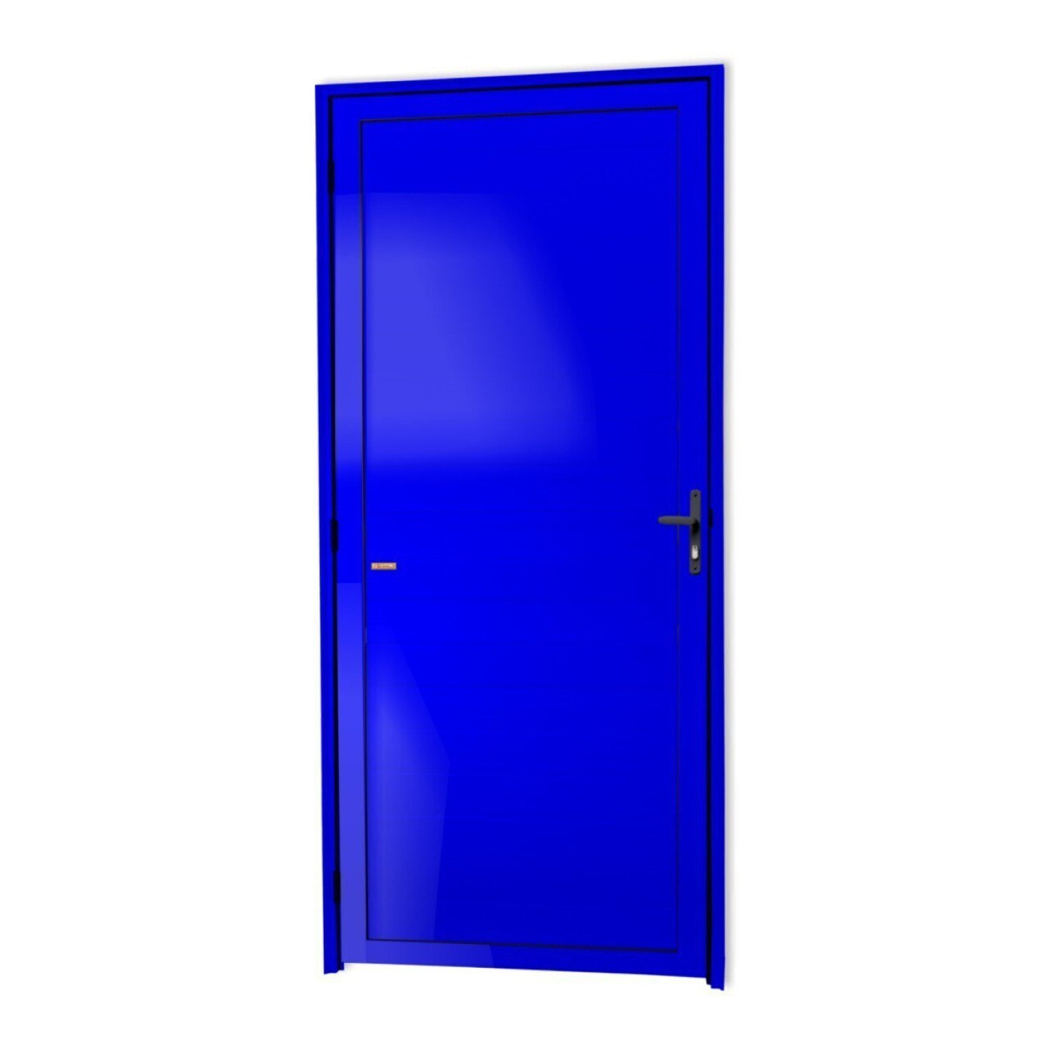 Porta De Alumínio Lambril Super 210cm X 80cm Brimak Azul