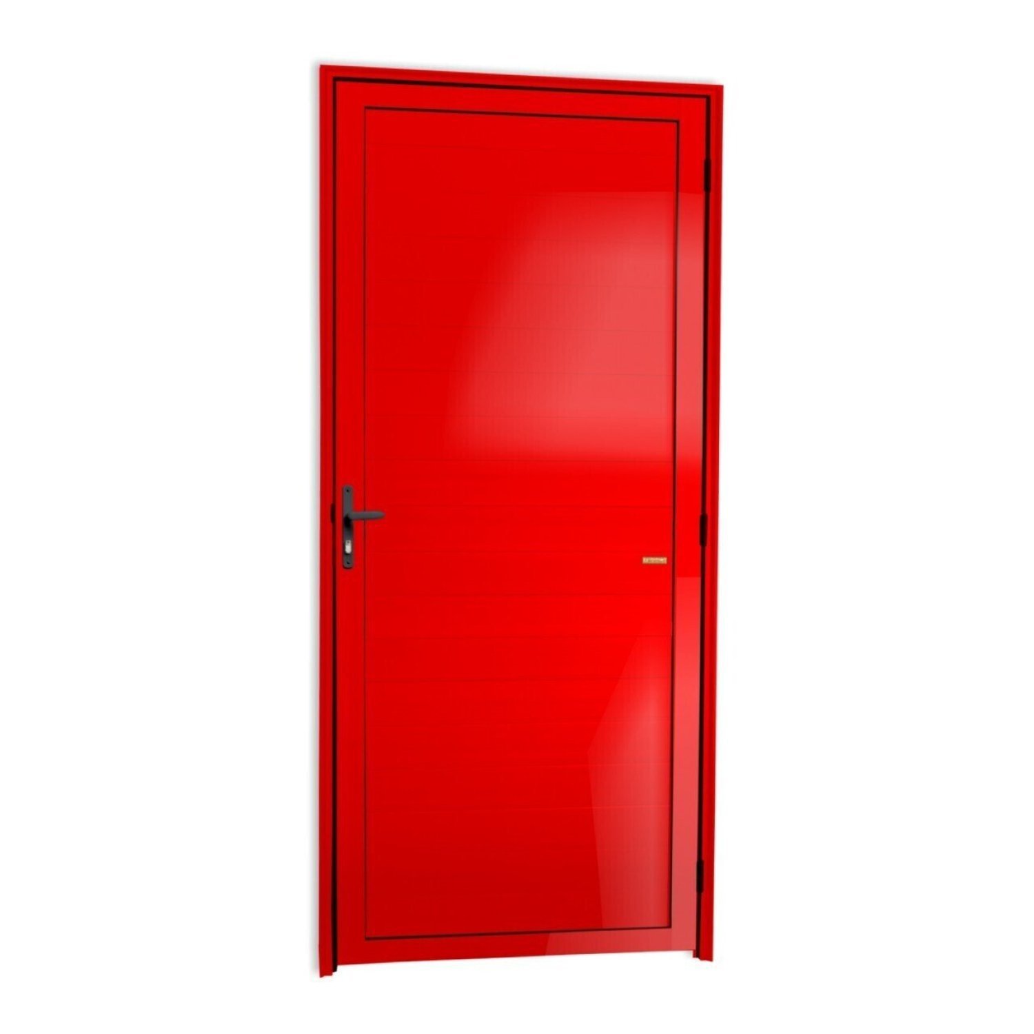 Porta De Alumínio Lambril Super 210cm X 80cm Brimak Vermelho